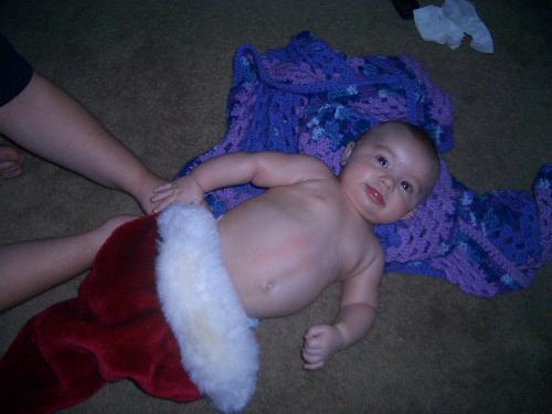 Hunter's First Christmas - This is my newest grandson he is 4 months old.
