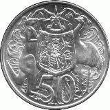 Aust 1966 50 cent coin - 80% silver / 20% copper 1966 Australia