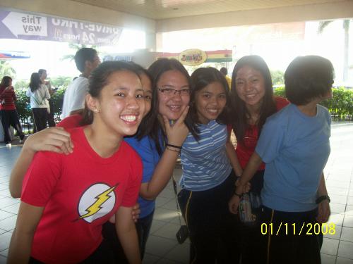 My Angel and her friends - My eldest daughter Angel (in light blue & white stripes) and her friends during their school fieldtrip