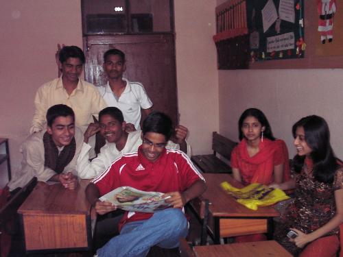 me - me in centre in red tshirt and ma frnds