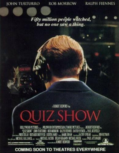 Quiz Show - Poster for the 1994 movie Quiz Show (nominated for Best Picture, Best Director, Best Adapted Screenplay and Best Supporting Actor).