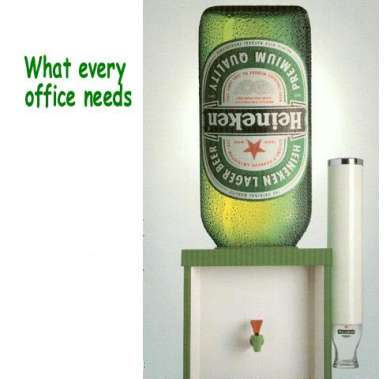 Heineken anyone? -  Would u like beer as a substitute for water? LOL