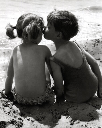 kissing - kids kissing poster