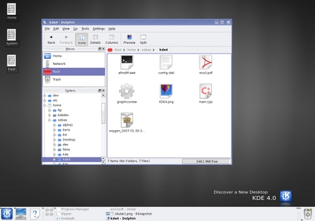 KDE 4 screenshot - Screenshot of latest KDE, KDE 4.