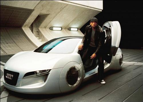 I robot car - Picture of will smith and audi(looks cool!!!!)