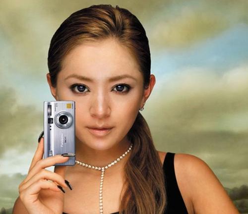 HAMASAKI Ayumi CM - a picture from a camera commercial advertisement of Hamasaki Ayumi.