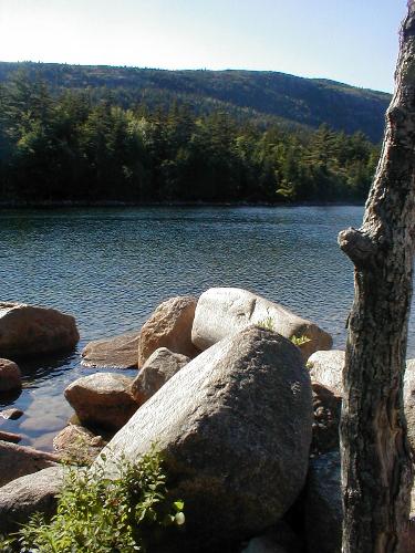 Big Lake - This Lake is part of the Acadia National Park in Maine. This is a very clean lake because people aren't aloud to be in it.