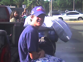 My second born. - My son on his way to camp.
