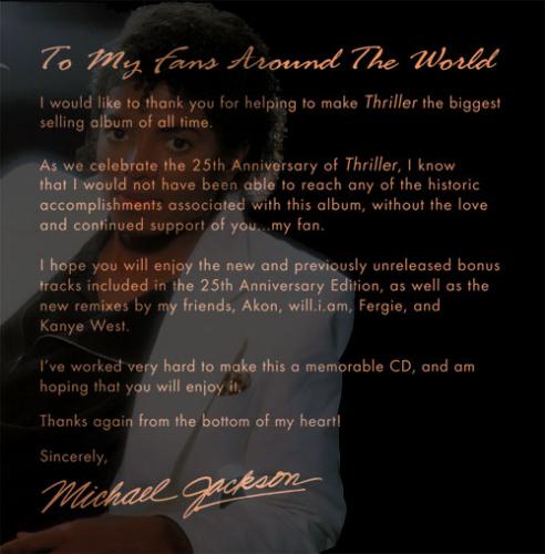 Thriller  - Thriller picture from the Thriller25 album book