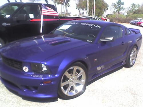 saleen - I worked at a car dealership for a while. I even became Saleen certified, awesome! This is a new at the time 2oo6 Super charged Saleen Mustang, isn't she gorgeous?