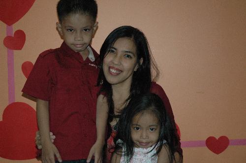 Me and my kids - Valentines Party 2008 at work