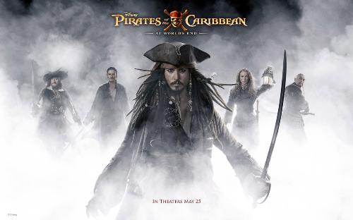 watching movies - Pirates of the Caribbean movie