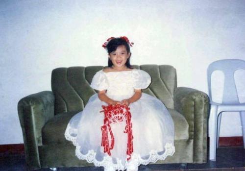 young me as a flower girl - this is also me when i was young attending yet another wedding