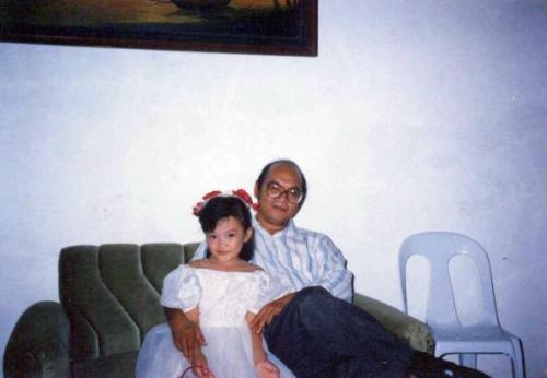 me and my dad - this is me and my dad prepping for some wedding.