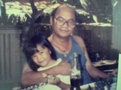 me and my dad hanging out - this is me and my dad.. actually, i just interrupted him and my brother while they were playing chess in our backyard, lol..