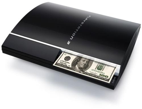 Internet moneymaking - A PS2 printing a dollar bill, representing the virtual oportunity to make money