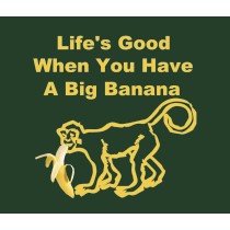 Big Banana - t-shirt slogan with a monkey and a banana