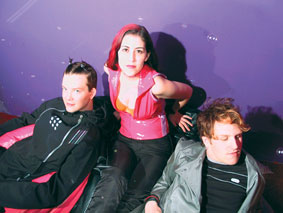 Freezepop - The band Freezepop. They did songs for Rock Band and Guitar Hero 1. They're awesomely awesome synthpop-y goodness. Trust me on this.