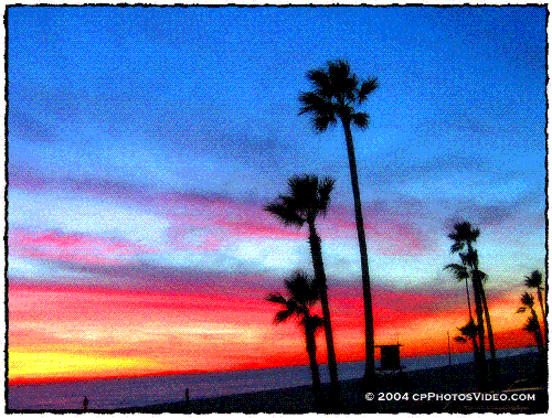 Sunset at a Beach. - Beautiful sunset at a beach.