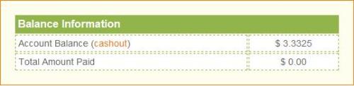 Clickyu Balance info - My amount of money earned in 4 days on Clickyu. 19 Feb 2008