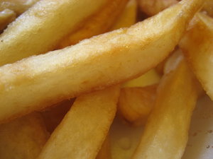 Fries - French fries at the school canteen.