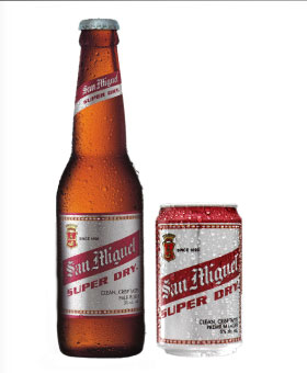 Super Dry - San Miguel Super Dry is a brilliant light amber lager characterized by a strong impression of aromatic hop notes all throughout. Light to medium-bodied and with bitterness that's just right rendering an overall crisp dry taste and elegant quick finish.
