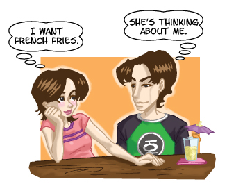 Date - French fries on a date.