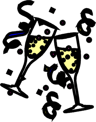 Hooray! - two glasses of champagne to celebrate Hooray! - two glasses of champagne to celebrate