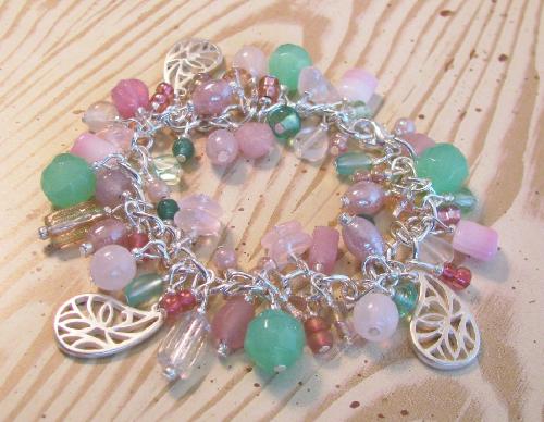 Spring ChaCha Bracelet - This 7 1/2' bracelet can be found at-  http://CreationsByRobin.etsy.com