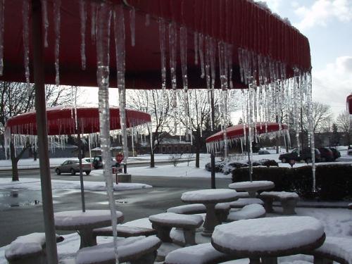 Cool Treats - The patio at a Dairy Queen in Ohio