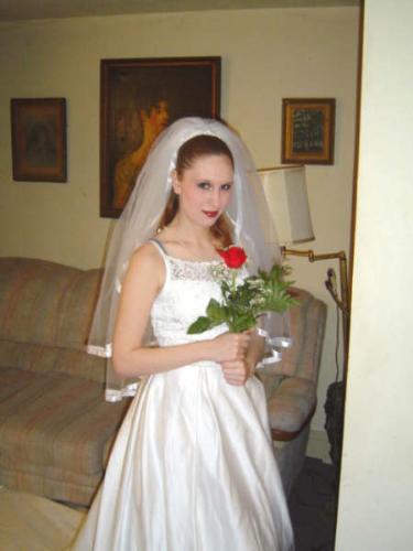 pretending I'm married - I just bought my wedding dress and my mom-inlaw to be got all excited so we played dress up