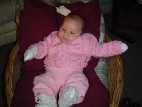 My youngest daughter - My youngest daughter in her basket at grammies house