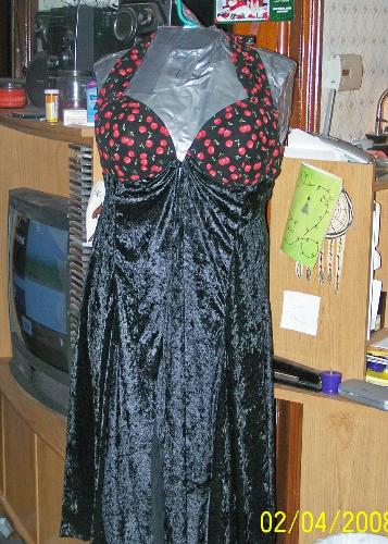 DIY dress - made from an old black bra