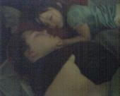 sleepy mama and daughter - this is me and my daughter sleeping