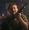 Scary Tales Shotgun - Promo shot of me in the film,'Scary Tales: The Return Of Mr. Longfellow'.