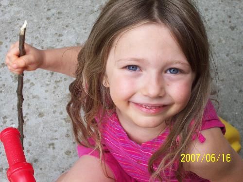My beautiful daughter Alysha - Alysha riding a bike on a summer day in Kelowna