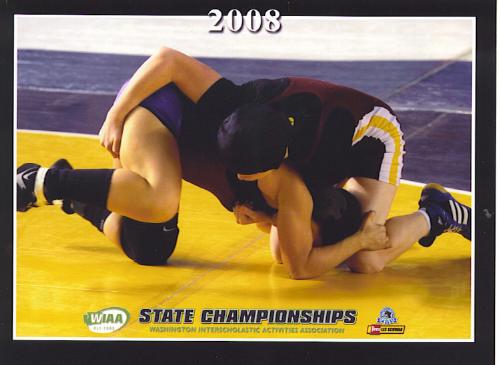 My daughter - Here is a picture of my daughter wrestling at the state tournament!