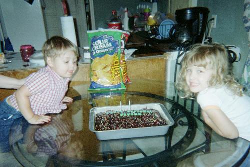 My nephew's 2nd birthday last year. -  He was ready to eat his cake that's for sure.