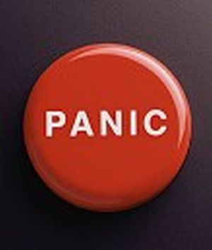 Red Panic Button - Just that, a pic of a red panic button