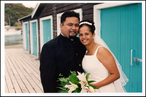 On our wedding day! - Matt and Me!