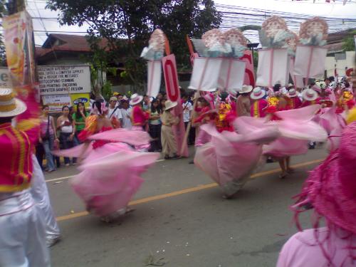 One of the Sinulog-Based Contingent - This one is my best picture taken for the Sinulog 2008. The contingent has a pink motiff couple with a very graceful dance.