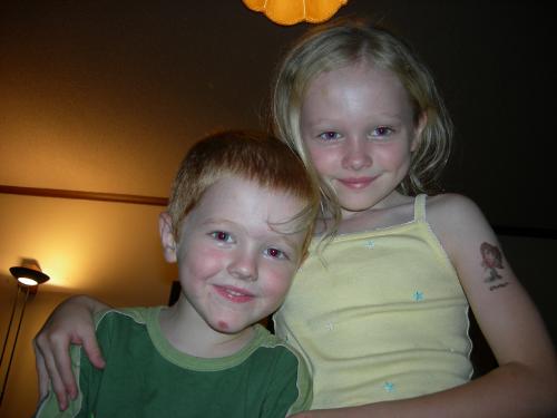 Jared and Taryn - My kids. My new friends from Swizerland came around for dinner and took some pics.