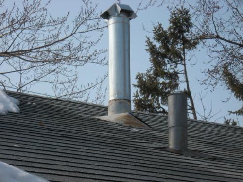 Furnace Chimney - Cleared the ice and snow from it finally. Furnace Chimney - Cleared the ice and snow from it finally.
