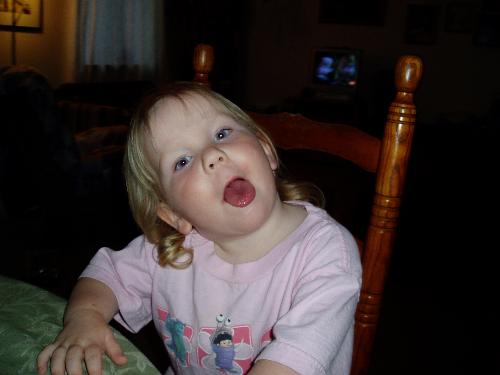Piper - Piper sticking out her tongue