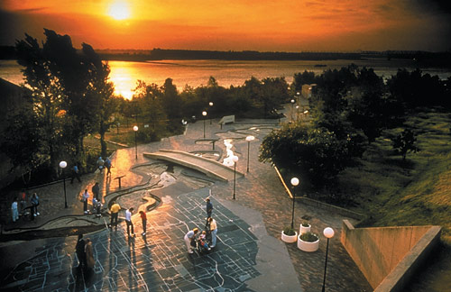Sunset In Memphis - A photo of Memphis, Tennessee at sunset.