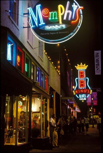 Memphis Nightlife - A photo of Memphis, Tennessee at night.