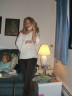 Last picture taken of my Mom on Christmas Day - Mom on the couch my daughter on the phone.