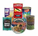 Canned goods from a food pantry. - canned food