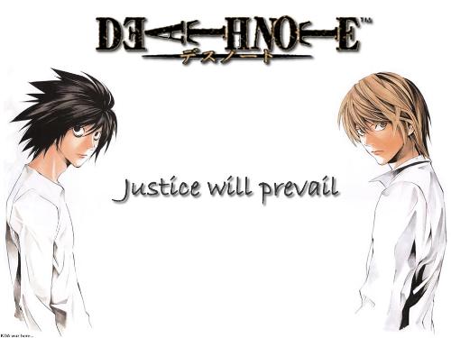 Death note - A picture of Light and Ryuzaki(L)  A very cool Anime...Kept me at the edge of my seat.