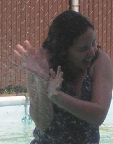 Me Getting Splashed... - Me Getting splashed in the pool...